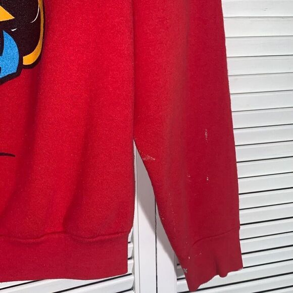 Mickey & Co Mouse Double Sided Graphic Red Sweatshirt Adult Large Vintage 90s Di - Picture 16 of 16